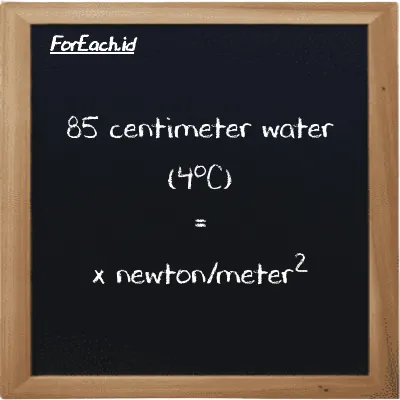 1 centimeter water (4<sup>o</sup>C) is equivalent to 98.064 newton/meter<sup>2</sup> (1 cmH2O is equivalent to 98.064 N/m<sup>2</sup>)